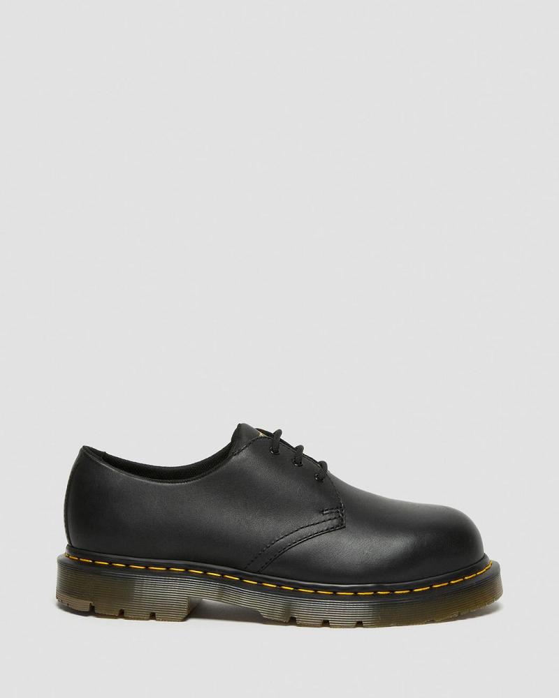 Dr Martens 1461 Slip Resistant Steel Tå Oxford Sko Dame Sort | DK 369ILH